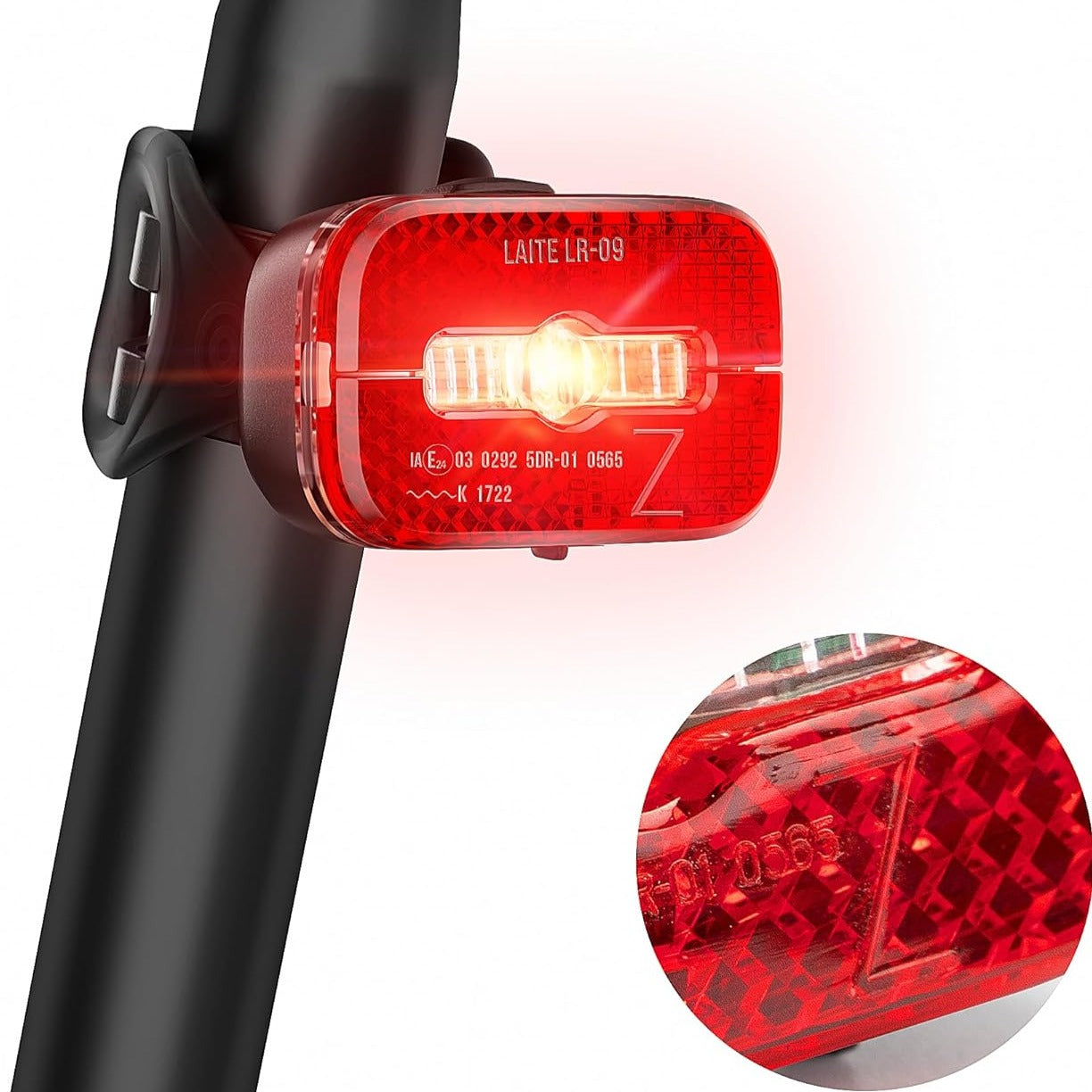 LED Fahrrad Rücklicht Bremslicht, Fahrradlicht USB Aufladbar mit Reflektor, StVZO zugelassen Fahrradbeleuchtung IPX5, Fahrrad Rücklichter mit Reflektoren Standlicht Schwarz