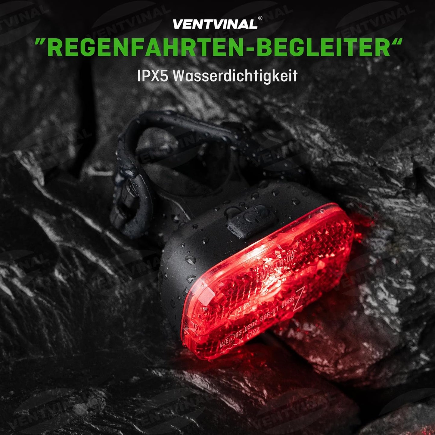 LED Fahrrad Rücklicht Bremslicht, Fahrradlicht USB Aufladbar mit Reflektor, StVZO zugelassen Fahrradbeleuchtung IPX5, Fahrrad Rücklichter mit Reflektoren Standlicht Schwarz